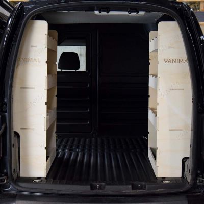 VW Caddy SWB L1 Double Rear Racking Units Vanimal