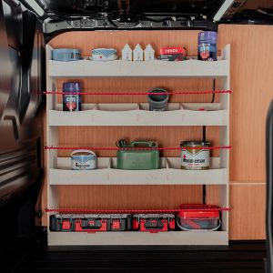 Peugeot Expert SWB L1 L2 2016- Front Racking and Shelving Unit - with side door open
