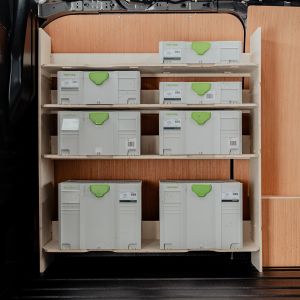 Side van view of the Peugeot Expert 2016- Front Festool Shelving Racking