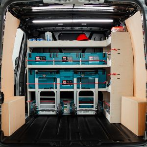 Transit Custom 2023 Makita MakPac Ply Van Racking Vanimal