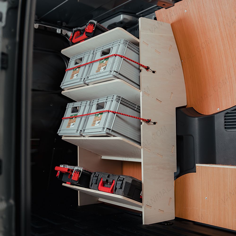 Transit Courier 2024 Front Ply Toolbox Racking x4 Shelves Vanimal
